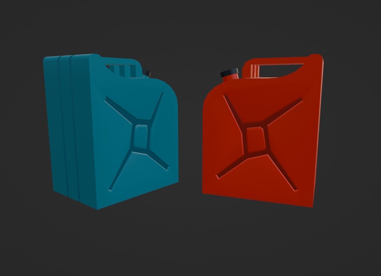 Jerrycan Low Poly Free low-poly 3D model_2