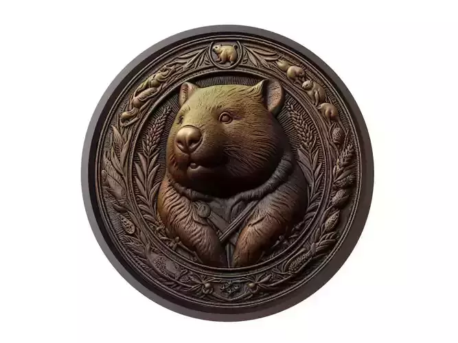 Wombat Animal Medallion