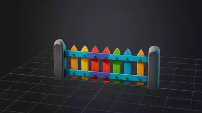Stylized Wooden Fence