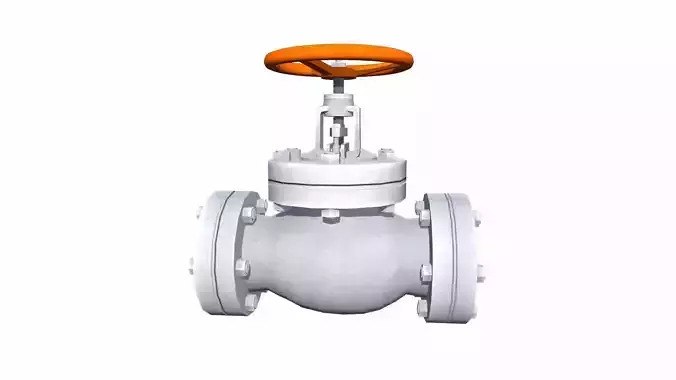 Manual Valve Low-poly 3D model
