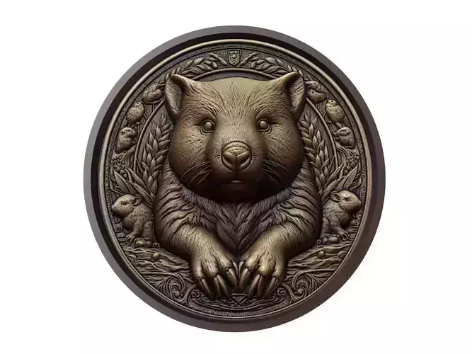 Wombat Animal Medallion