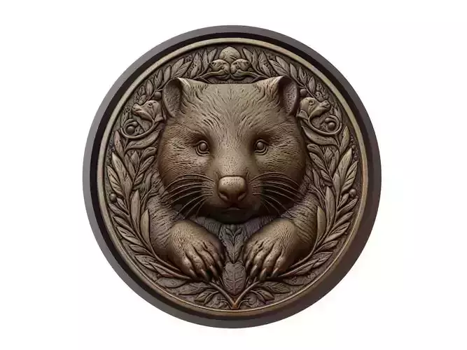 Wombat Animal Medallion