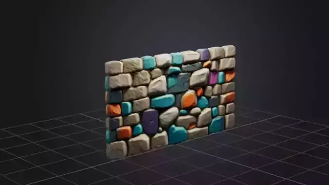 Stylized Stone Wall