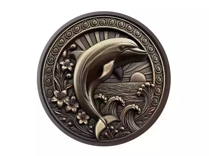 Dolphin Animal Medallion