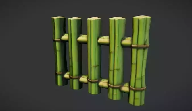 Stylized Bamboo Fence 