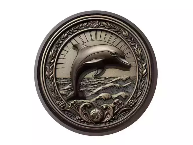 Dolphin Animal Medallion