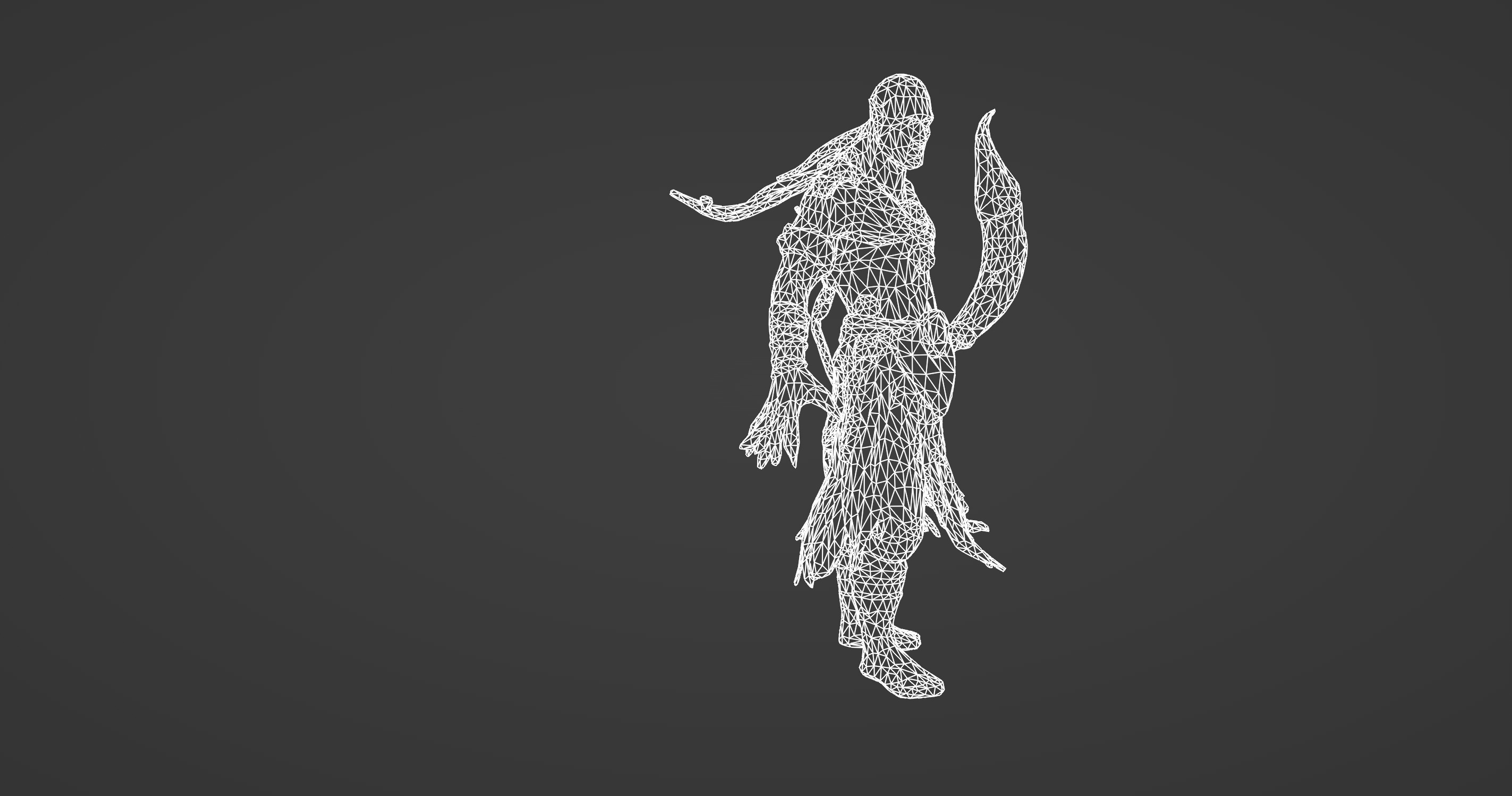 Dark Elven Warrior with Enchanted Scythe 3D model_8