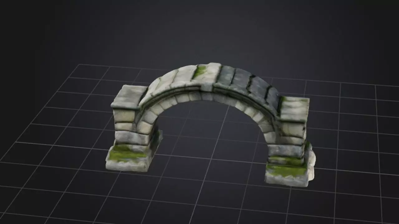 Stylized Arch Bridge  3D model_0