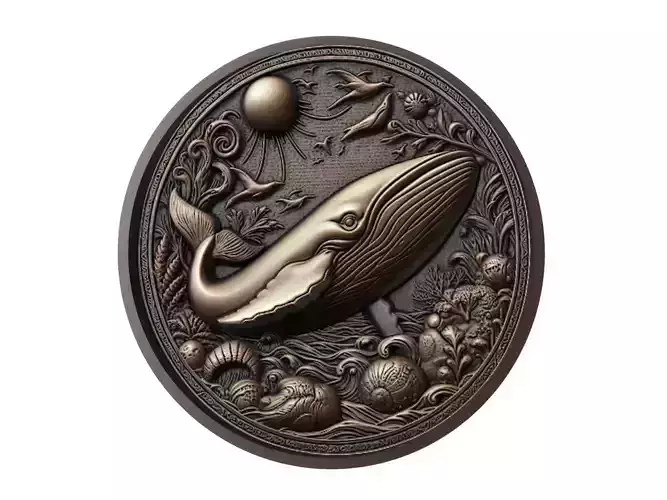 Whale Animal Medallion