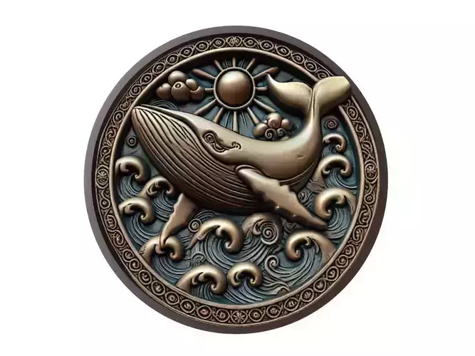 Whale Animal Medallion