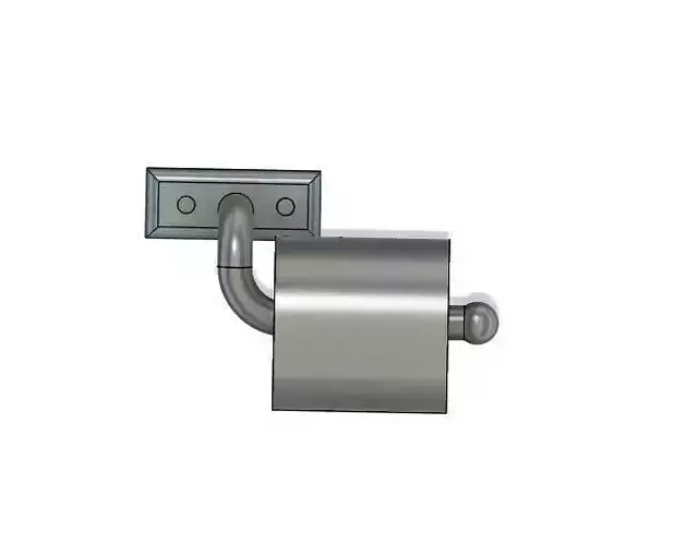  Bathroom Toilet Paper Holder 3D Model V2