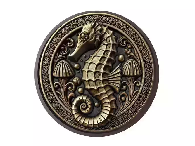 Seahorse Animal Medallion