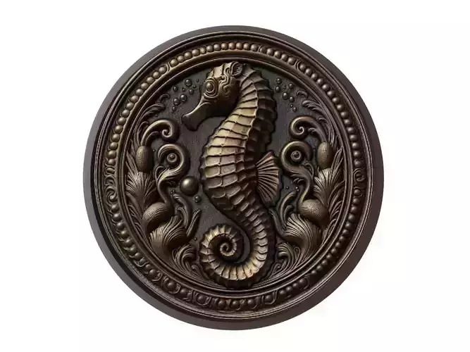 Seahorse Animal Medallion