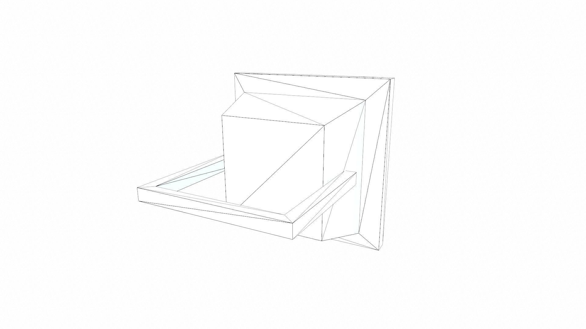 Hanging Light Low-poly 3D model_9