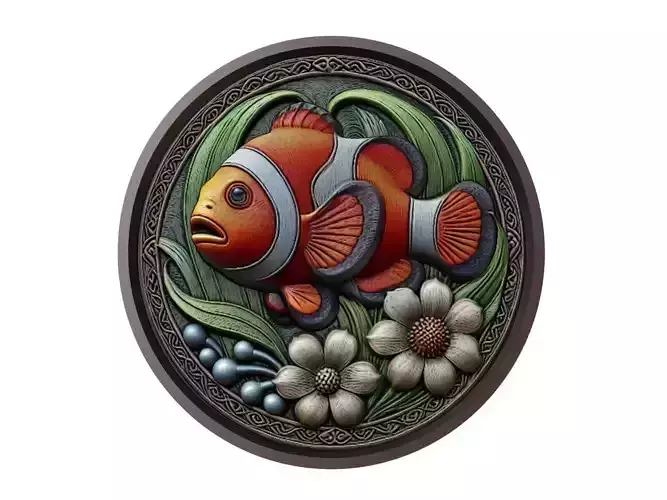 Clownfish Animal Medallion