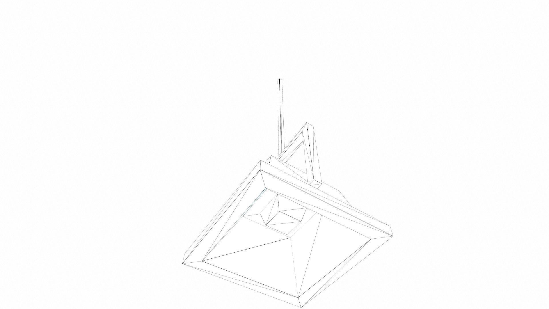 Ceiling Light Low-poly 3D model_9