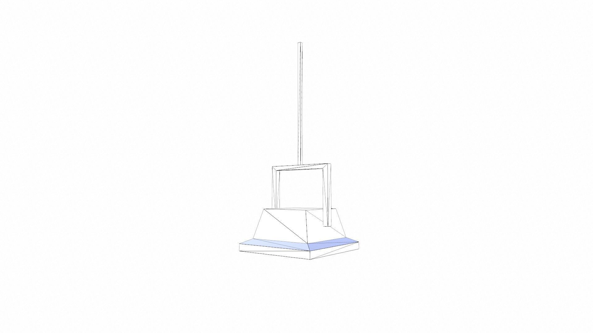 Ceiling Light Low-poly 3D model_8