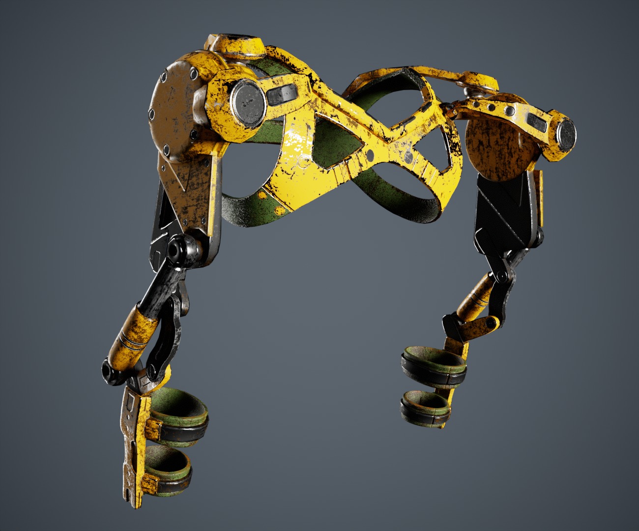 exoskeleton Low-poly 3D model_3