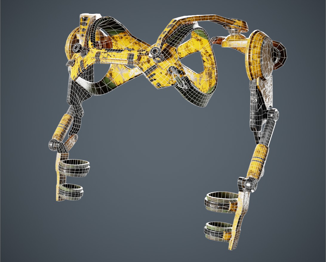  exoskeleton Low-poly 3D model_5