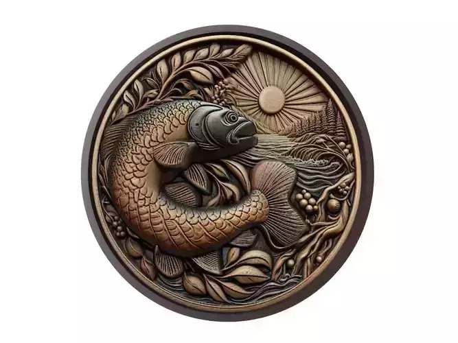 Salmon Animal Medallion