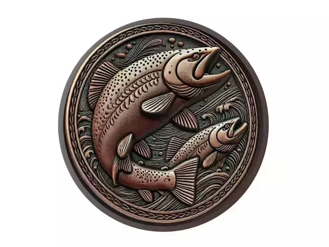 Salmon Animal Medallion