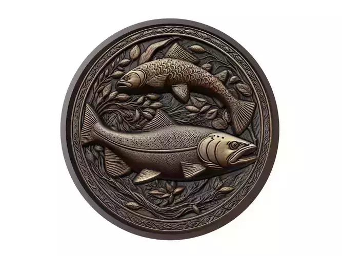 Salmon Animal Medallion