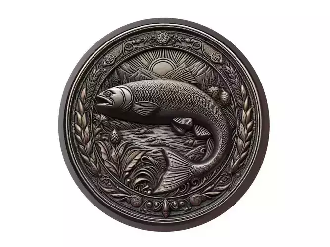 Salmon Animal Medallion