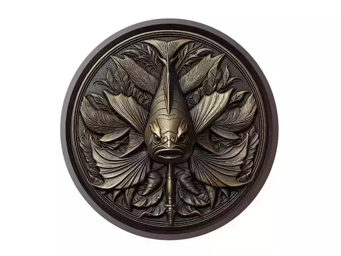 Swordfish Animal Medallion