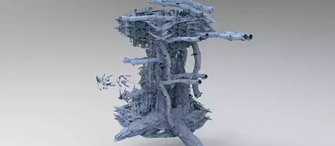 Cyberpunk asteroid base 2 