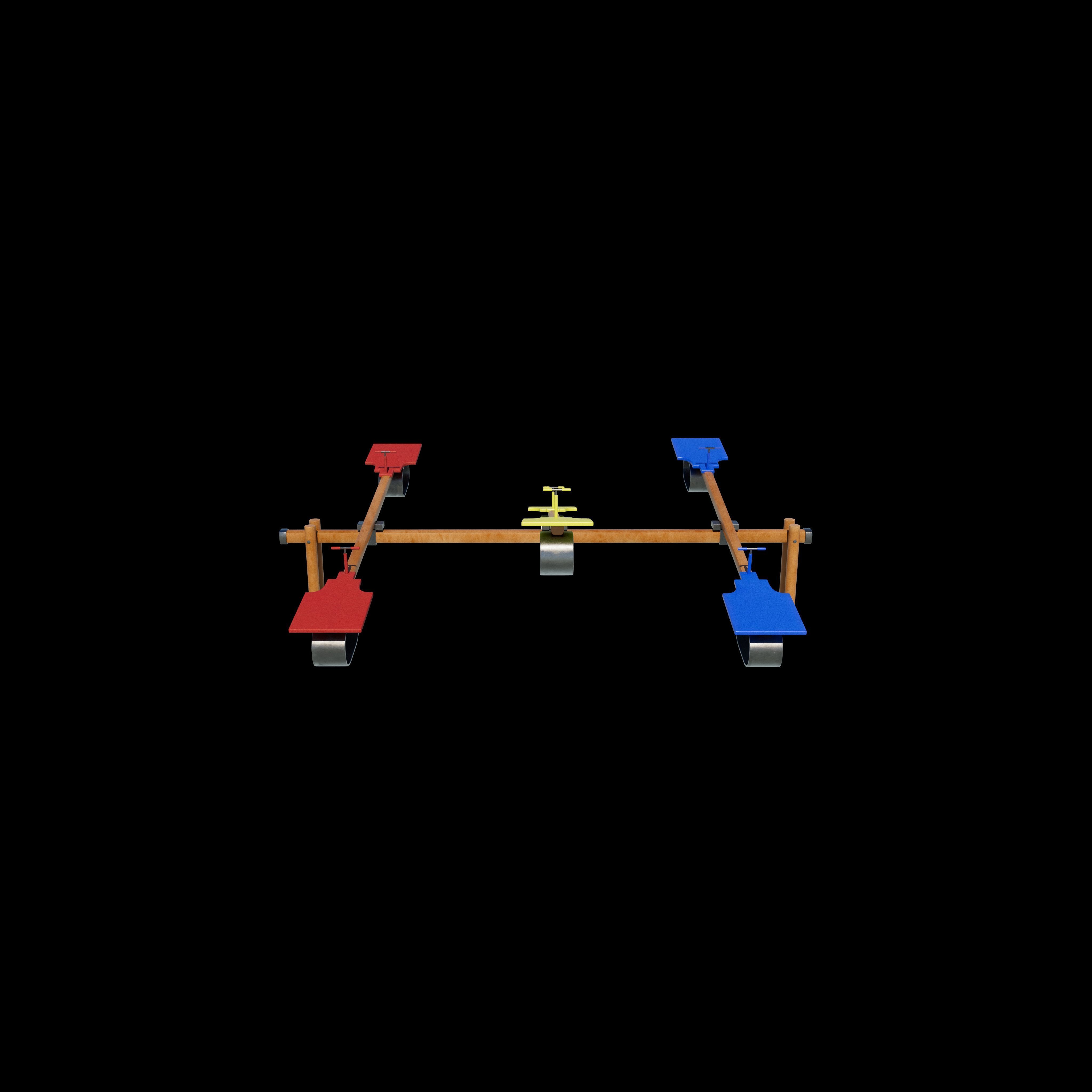 wooden Seesaw  3D model_4