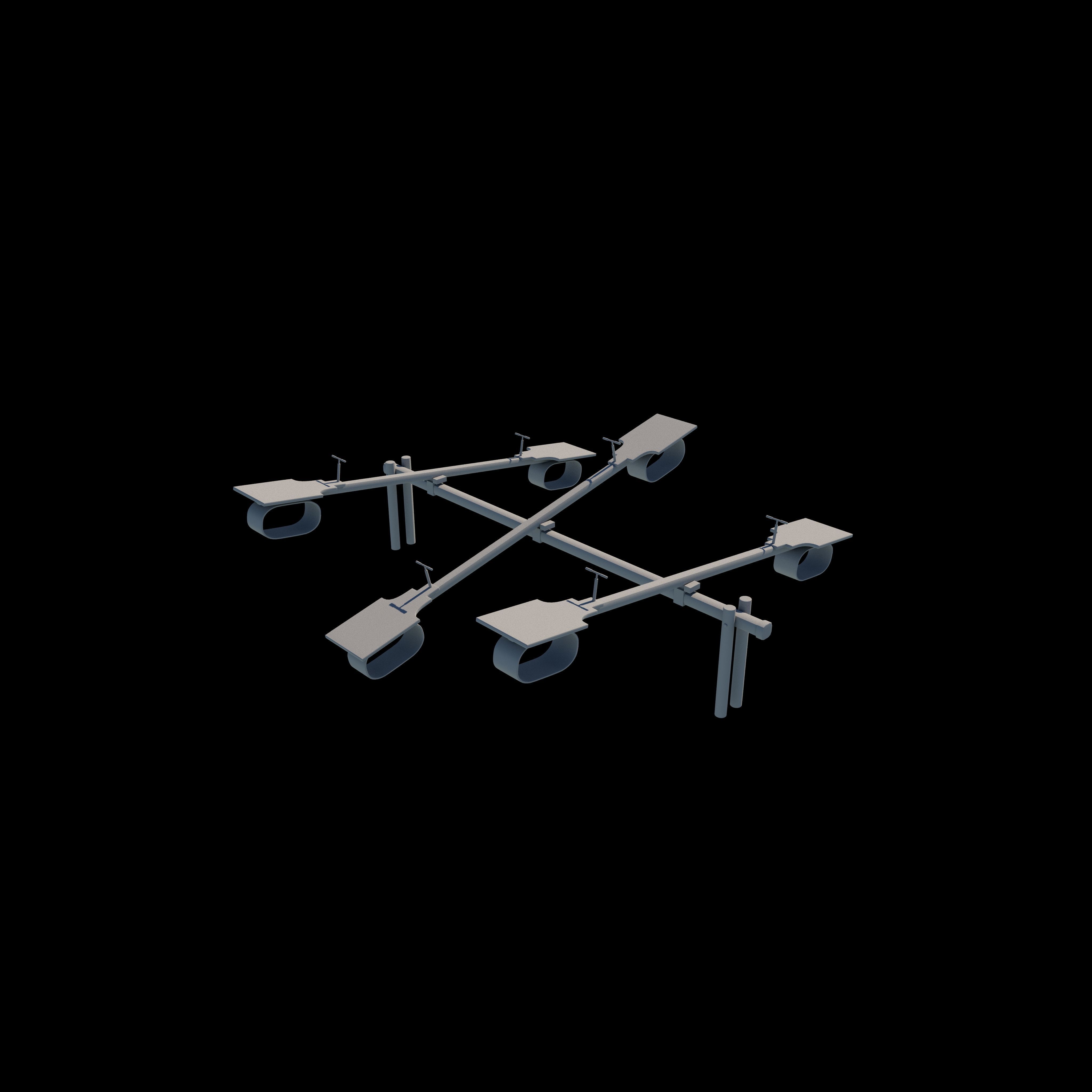 wooden Seesaw  3D model_11