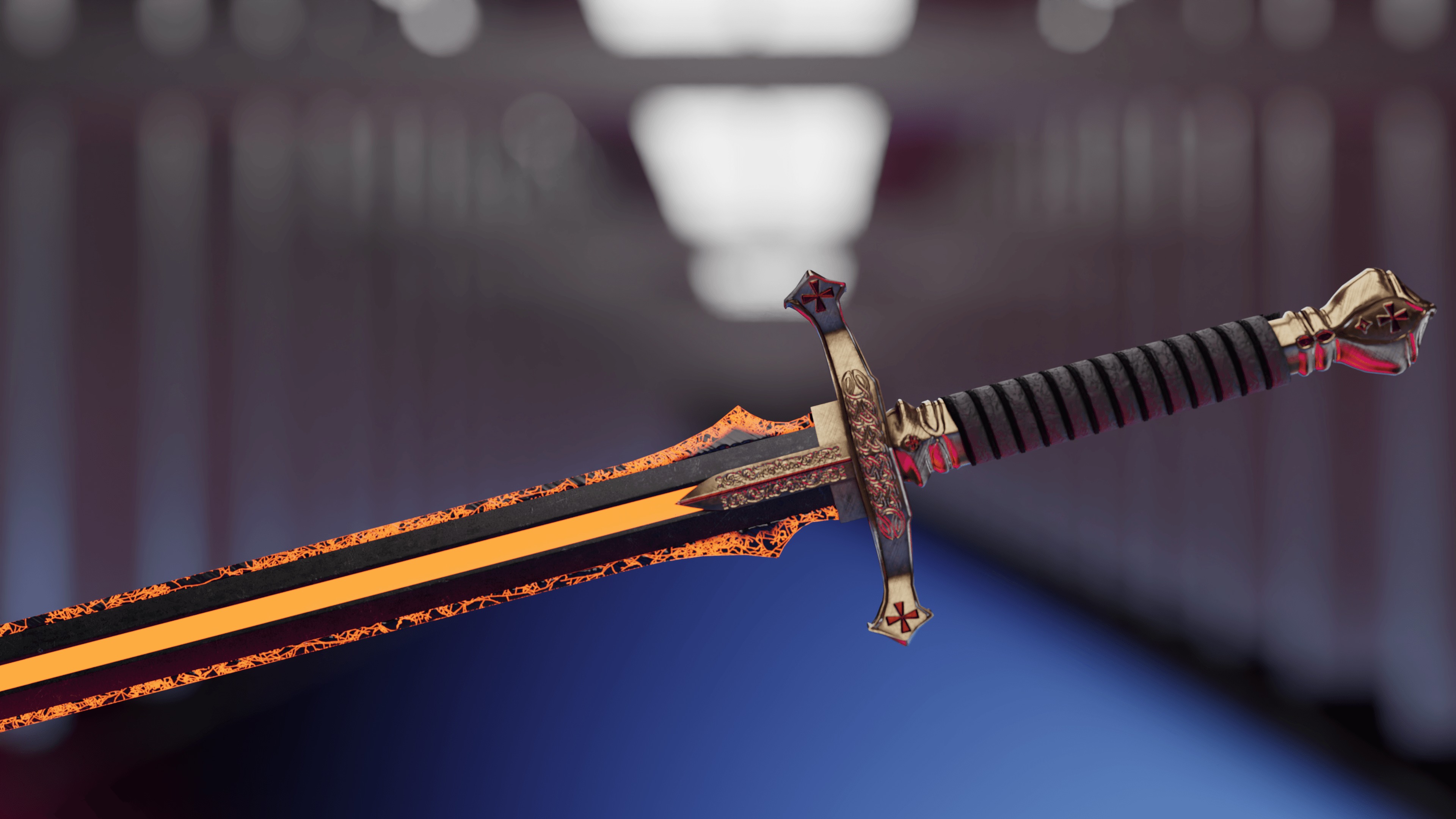 Wrath Sword Crusades Low-poly 3D model_7