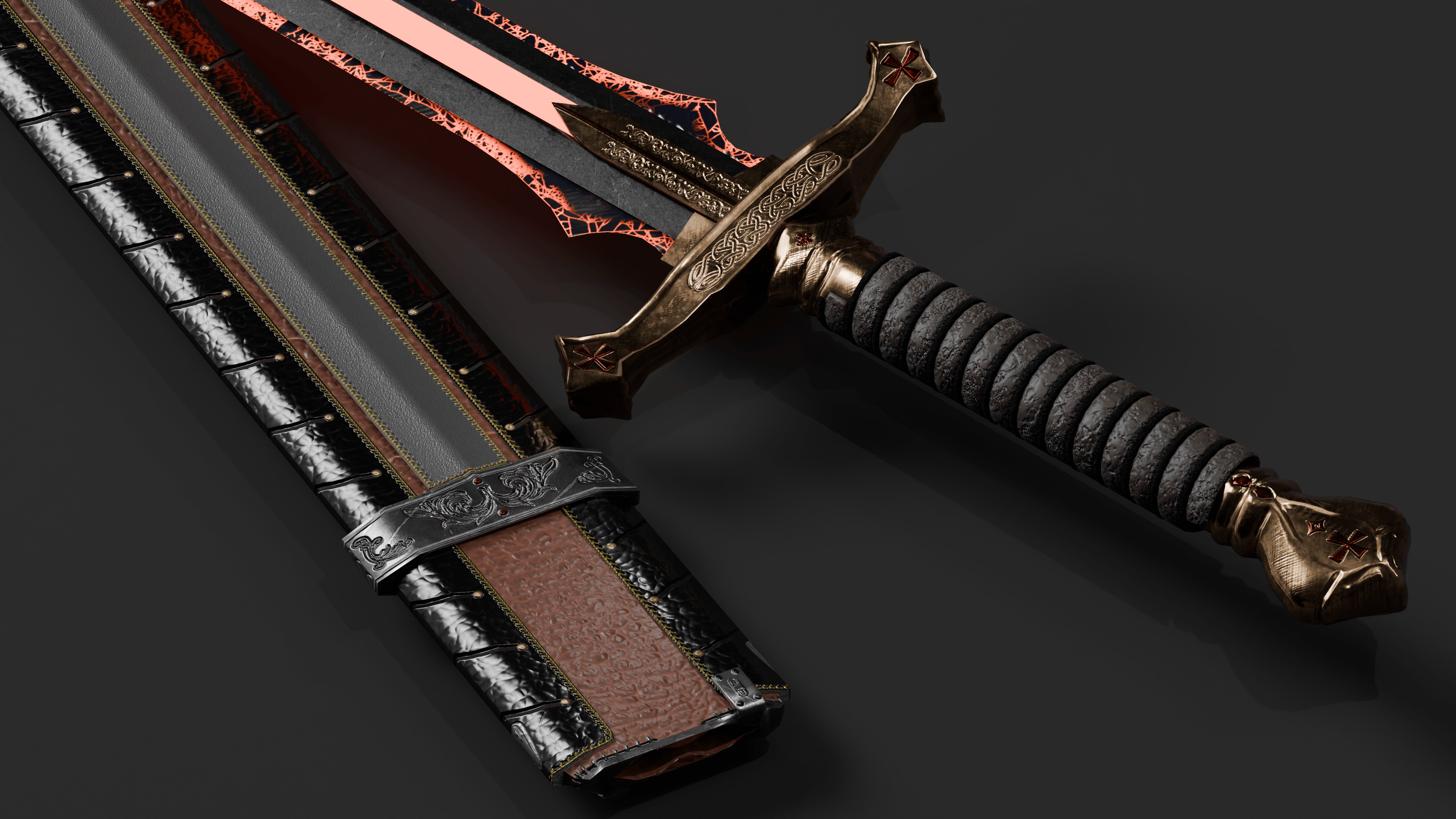 Wrath Sword Crusades Low-poly 3D model_12