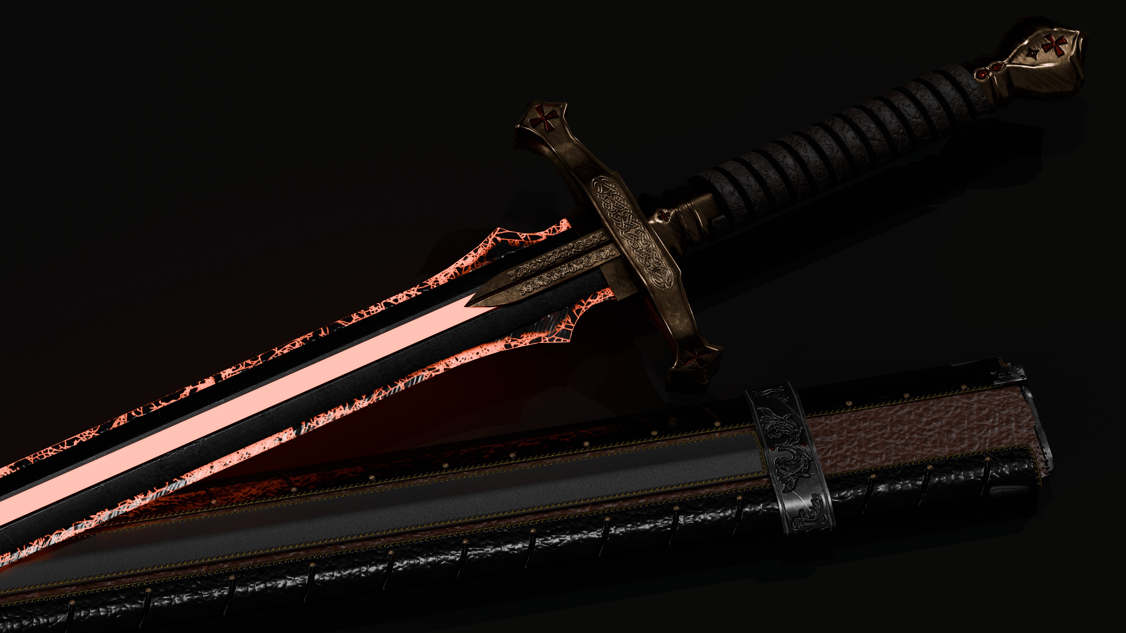 Wrath Sword Crusades Low-poly 3D model_11