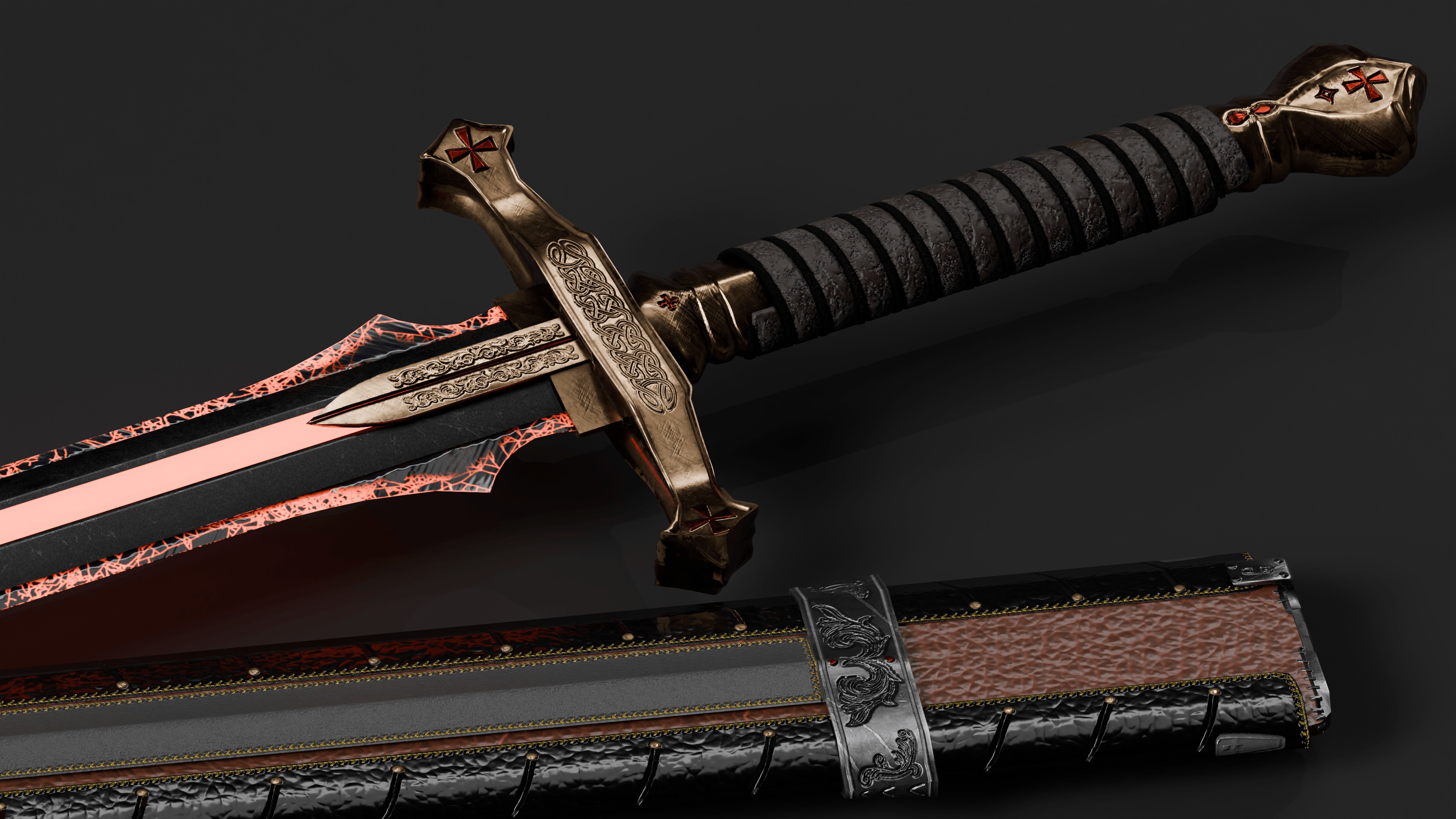 Wrath Sword Crusades Low-poly 3D model_3