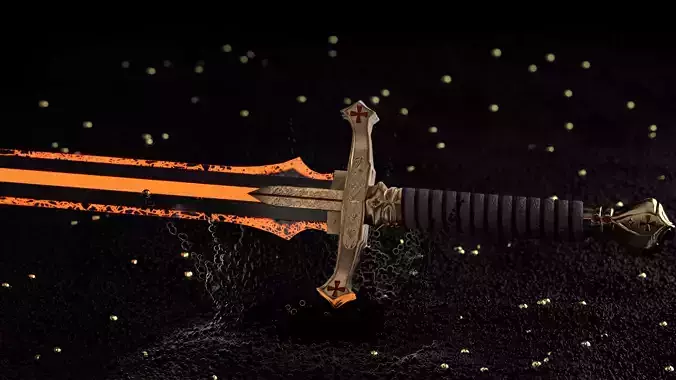 Wrath Sword Crusades Low-poly 3D model