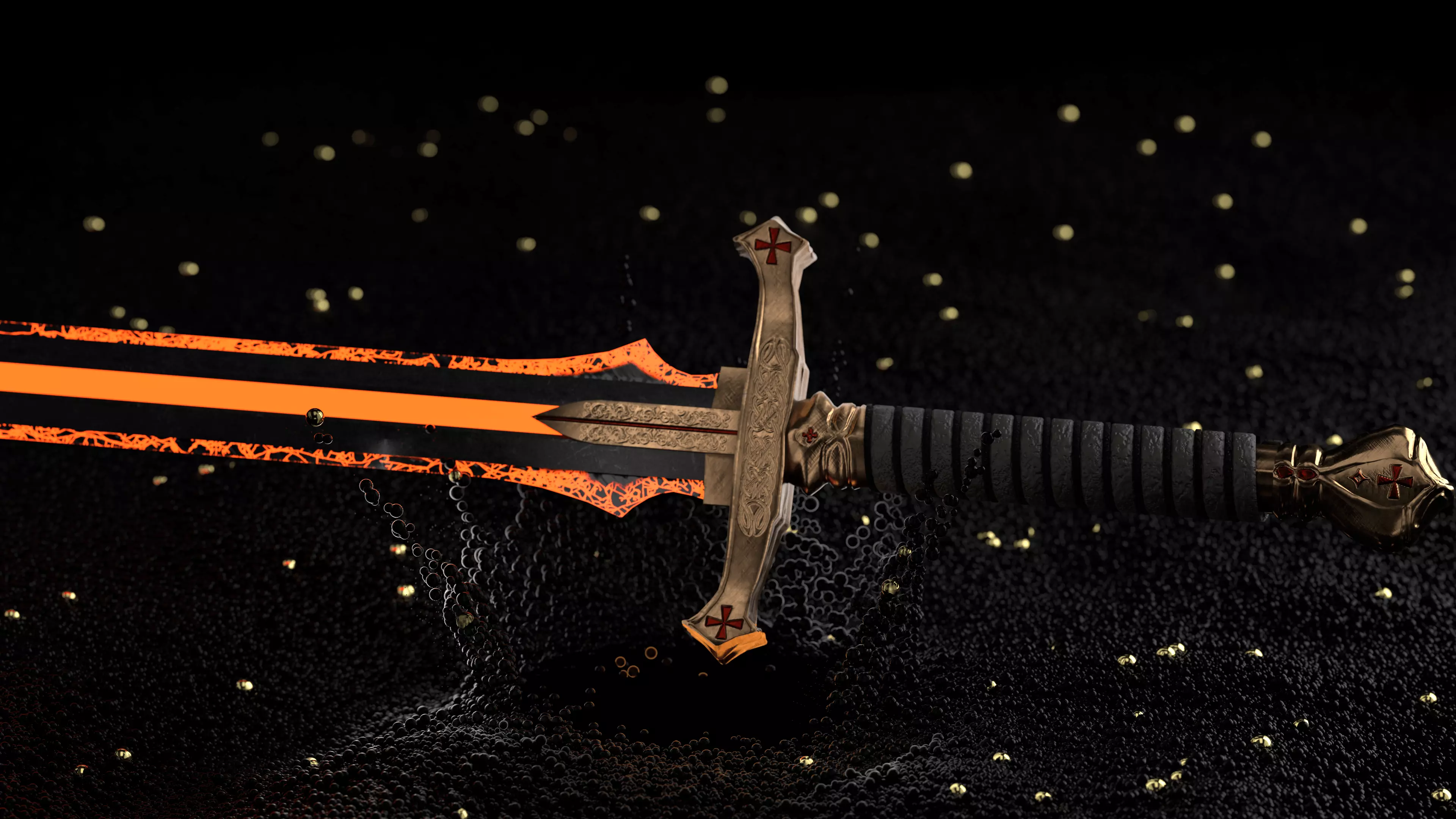 Wrath Sword Crusades Low-poly 3D model_0