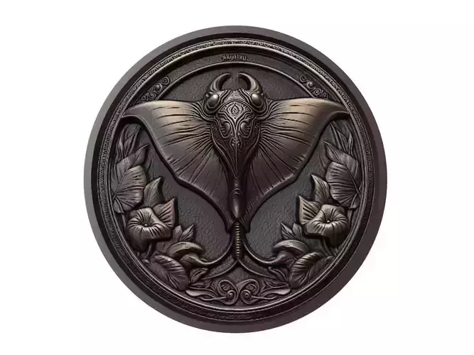 Manta Ray Animal Medallion