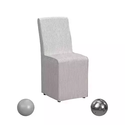 Arianna Upholstered Dining Chair Striped 3D model
