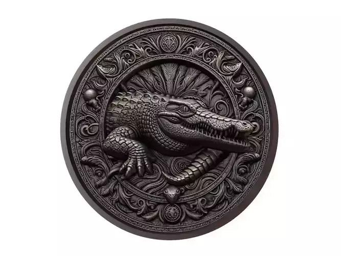 Crocodile Animal Medallion
