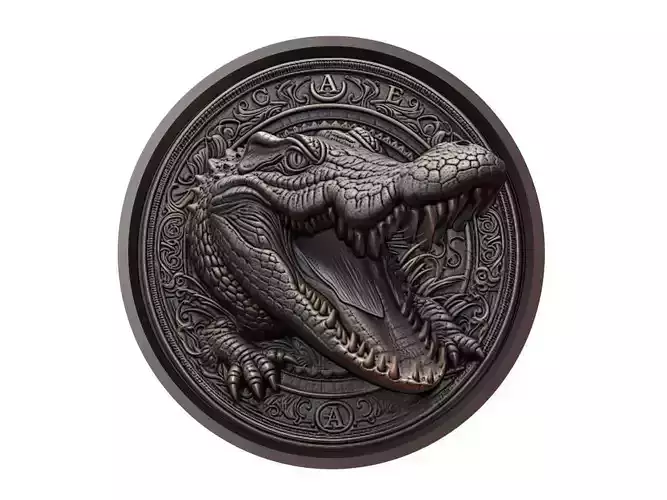 Crocodile Animal Medallion