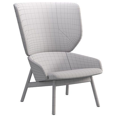 Heads Up Lounge Chair 3D model 6