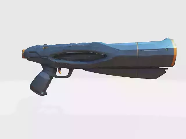 lowpoly scifi gun