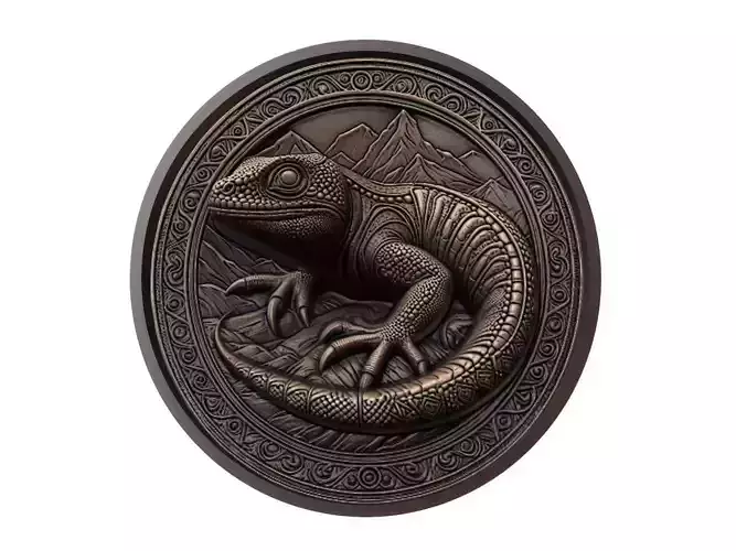 Lizard Animal Medallion
