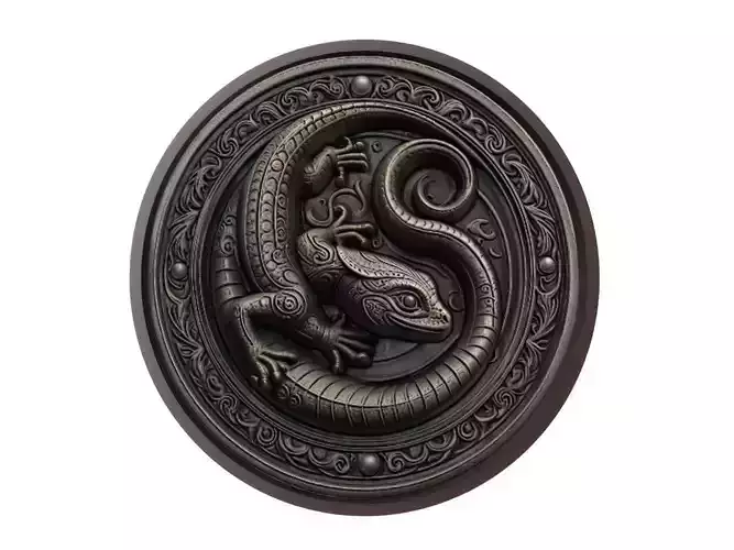 Lizard Animal Medallion
