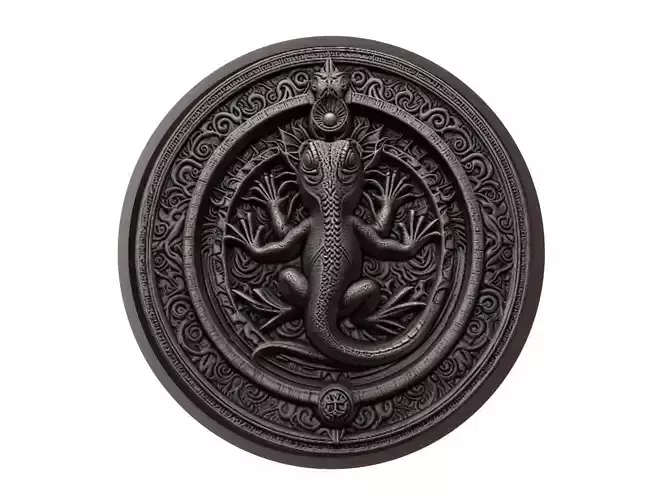 Lizard Animal Medallion