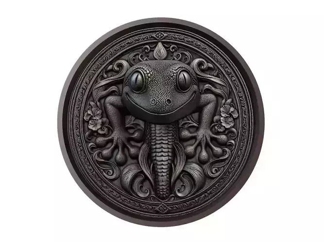 Gecko Animal Medallion