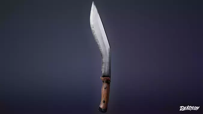 KNIVES - Knife Kukri 01 - LOW POLY