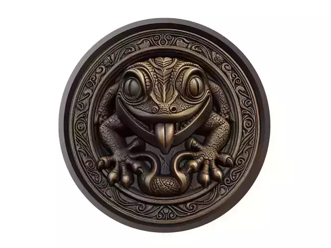 Gecko Animal Medallion