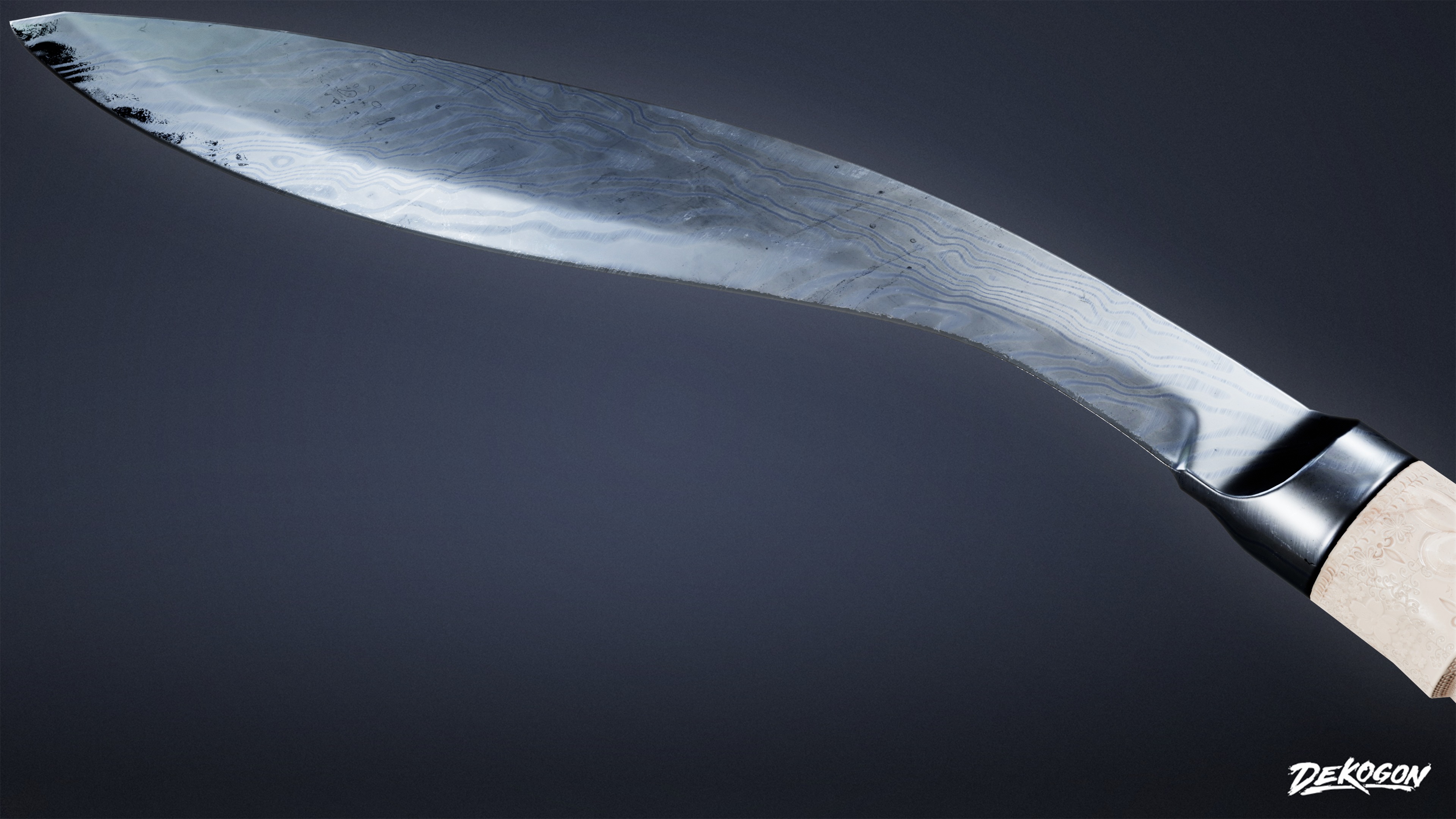 KNIVES - Knife Kukri 02 - LOW POLY Low-poly 3D model_5